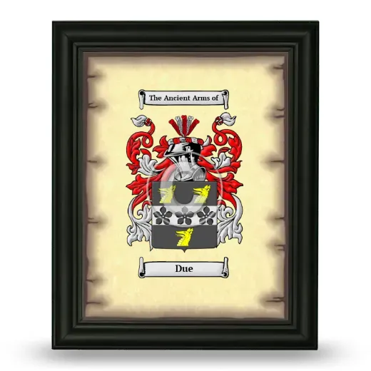 Due Coat of Arms Framed - Black