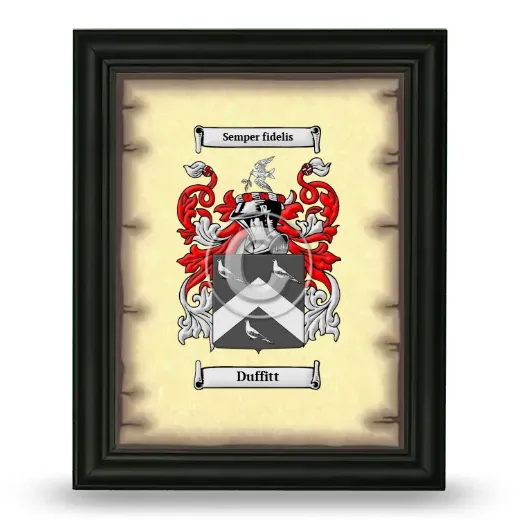 Duffitt Coat of Arms Framed - Black