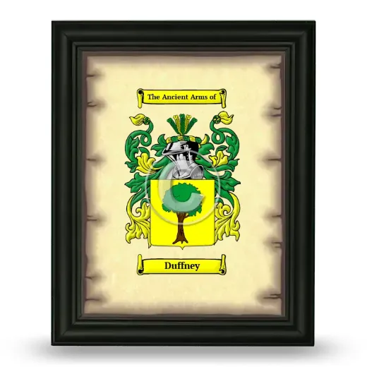 Duffney Coat of Arms Framed - Black