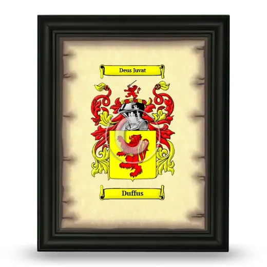 Duffus Coat of Arms Framed - Black