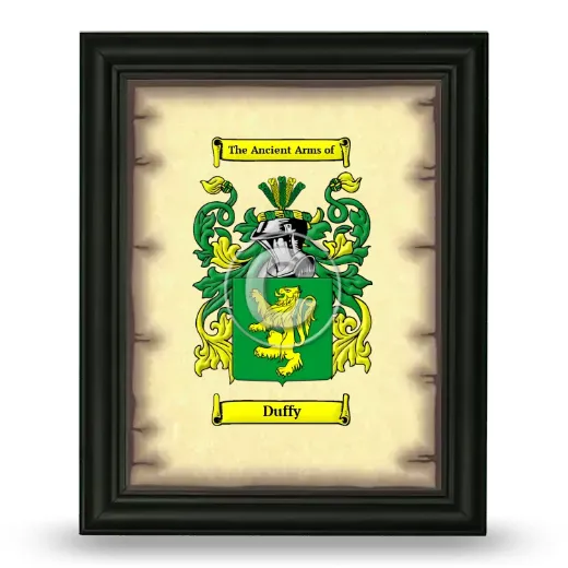 Duffy Coat of Arms Framed - Black