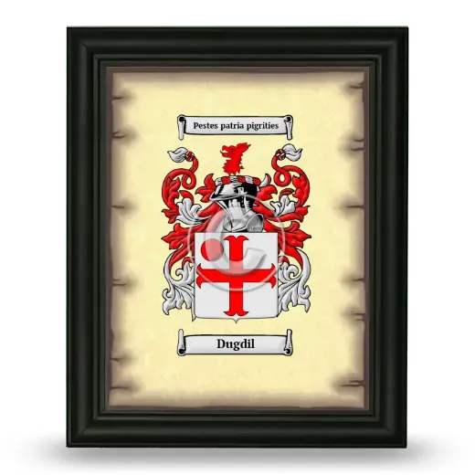 Dugdil Coat of Arms Framed - Black