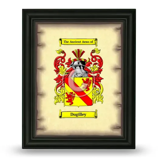 Dugilley Coat of Arms Framed - Black