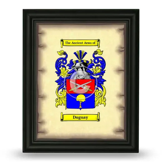 Duguay Coat of Arms Framed - Black