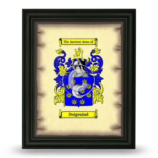 Duigenind Coat of Arms Framed - Black