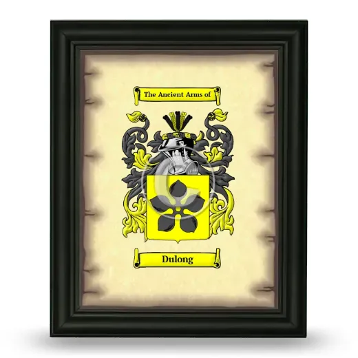 Dulong Coat of Arms Framed - Black