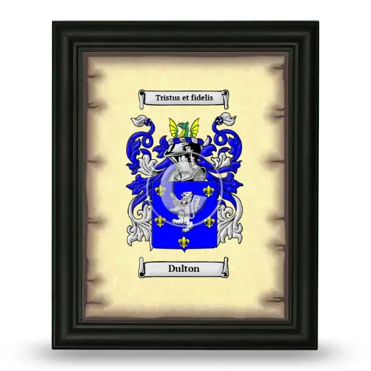Dulton Coat of Arms Framed - Black