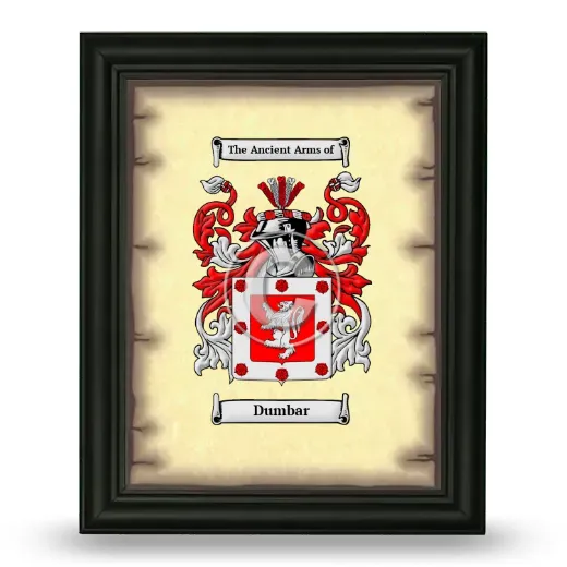 Dumbar Coat of Arms Framed - Black