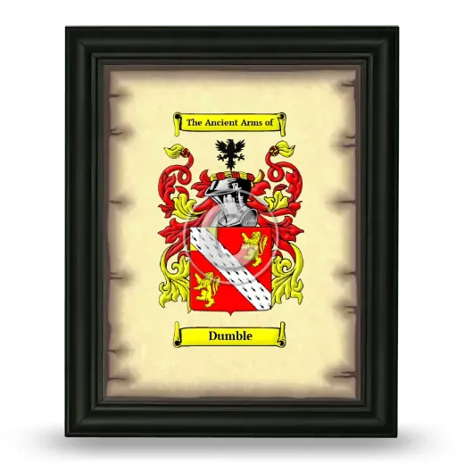 Dumble Coat of Arms Framed - Black