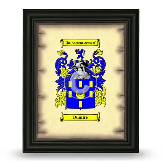 Dumire Coat of Arms Framed - Black