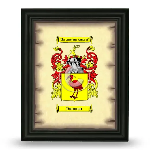 Dummar Coat of Arms Framed - Black