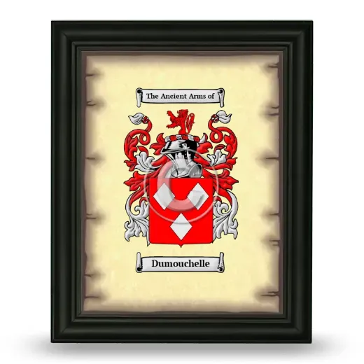 Dumouchelle Coat of Arms Framed - Black