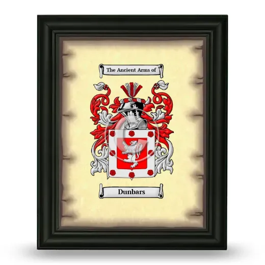 Dunbars Coat of Arms Framed - Black