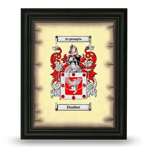 Dunbor Coat of Arms Framed - Black