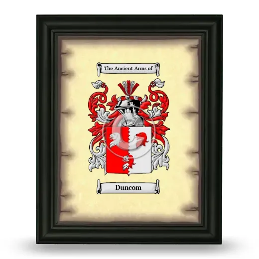 Duncom Coat of Arms Framed - Black