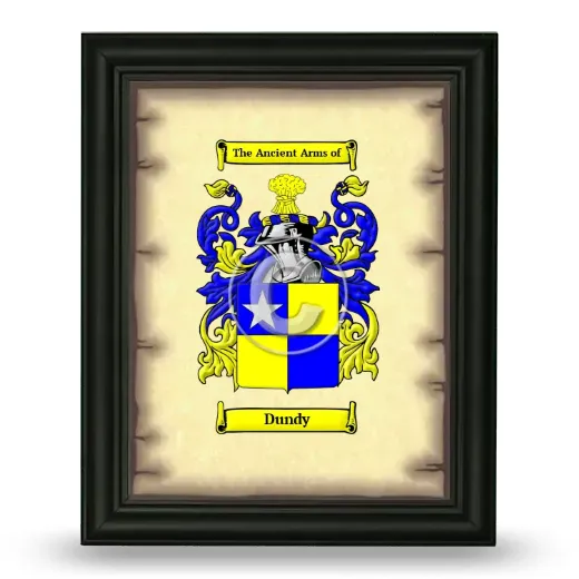 Dundy Coat of Arms Framed - Black