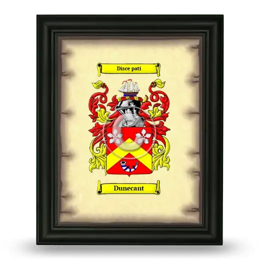 Dunecant Coat of Arms Framed - Black