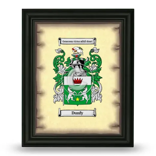 Dunfy Coat of Arms Framed - Black