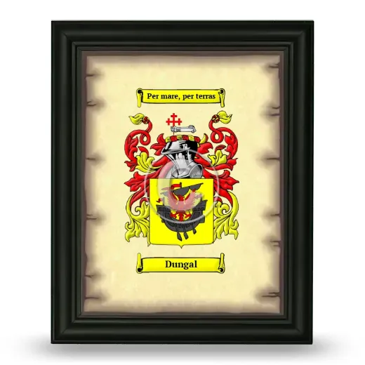 Dungal Coat of Arms Framed - Black