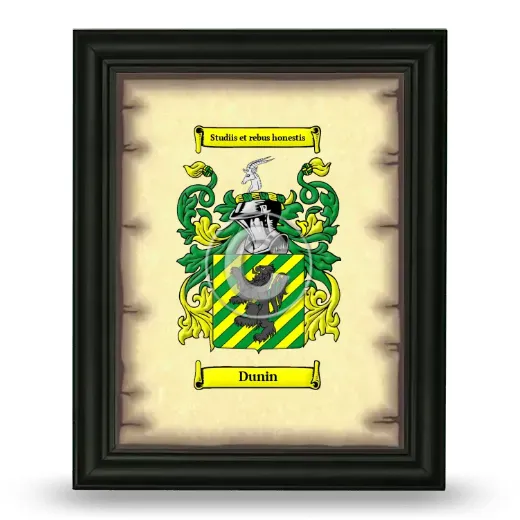 Dunin Coat of Arms Framed - Black