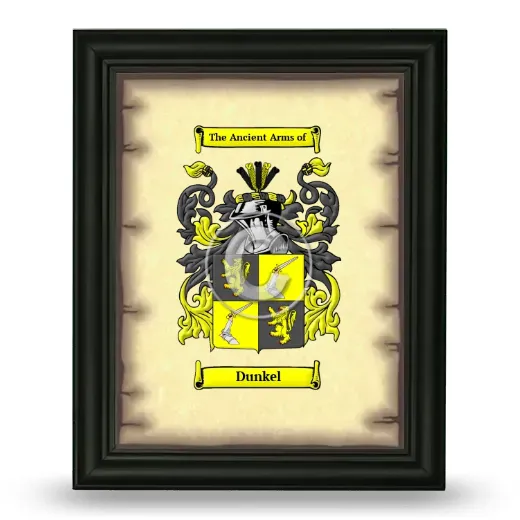 Dunkel Coat of Arms Framed - Black