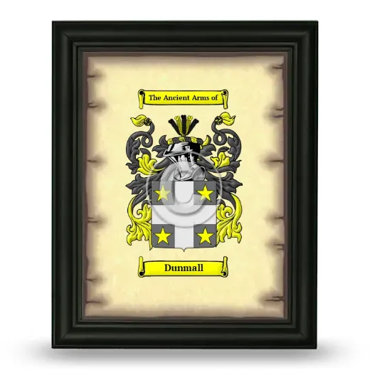 Dunmall Coat of Arms Framed - Black