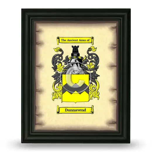 Dunnavend Coat of Arms Framed - Black