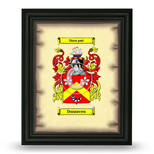 Dunnecen Coat of Arms Framed - Black