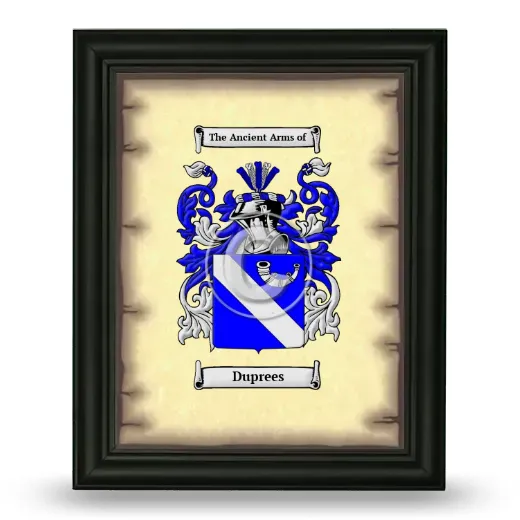 Duprees Coat of Arms Framed - Black