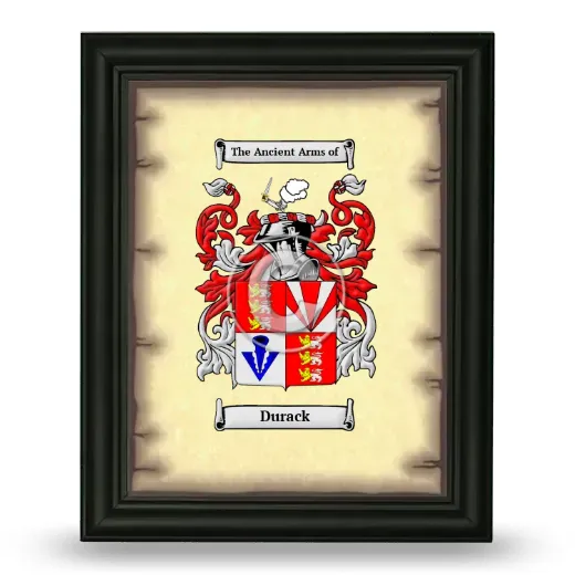 Durack Coat of Arms Framed - Black