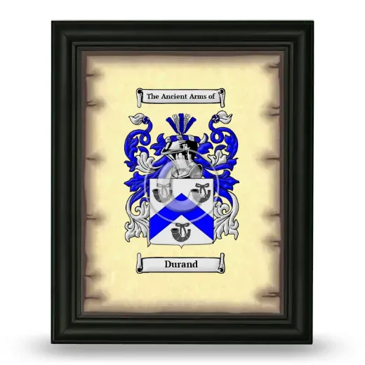 Durand Coat of Arms Framed - Black