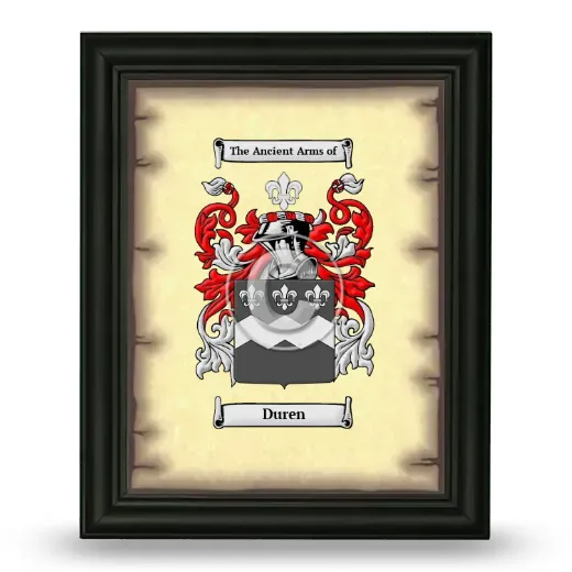 Duren Coat of Arms Framed - Black