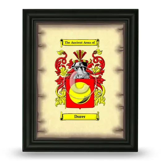 Durer Coat of Arms Framed - Black