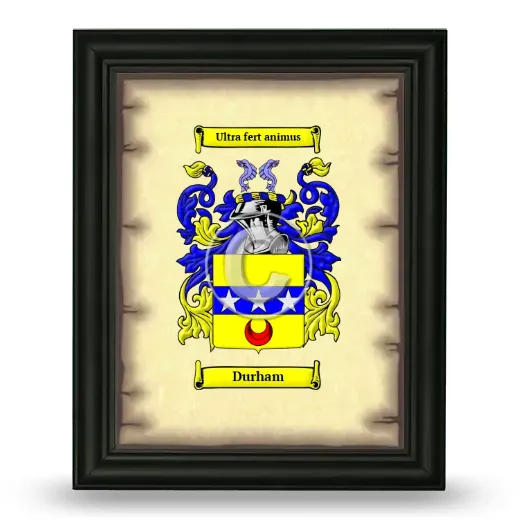 Durham Coat of Arms Framed - Black