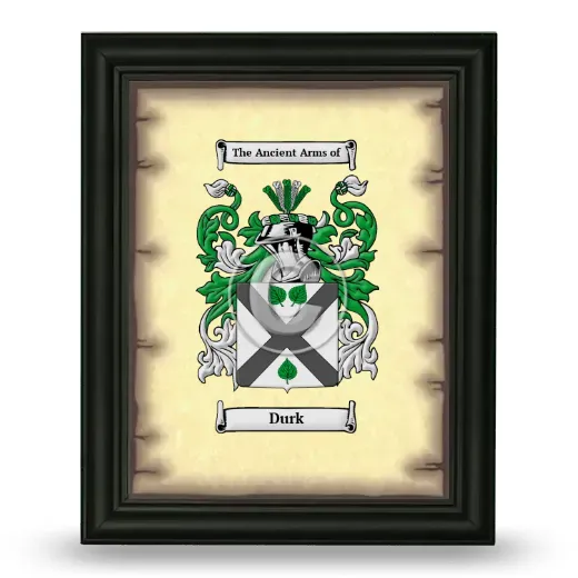 Durk Coat of Arms Framed - Black