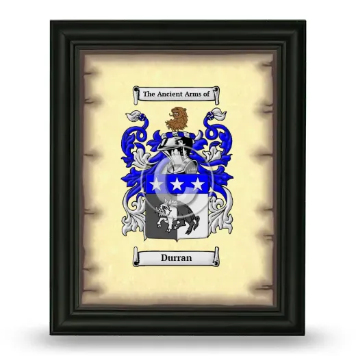 Durran Coat of Arms Framed - Black