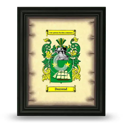 Durrend Coat of Arms Framed - Black