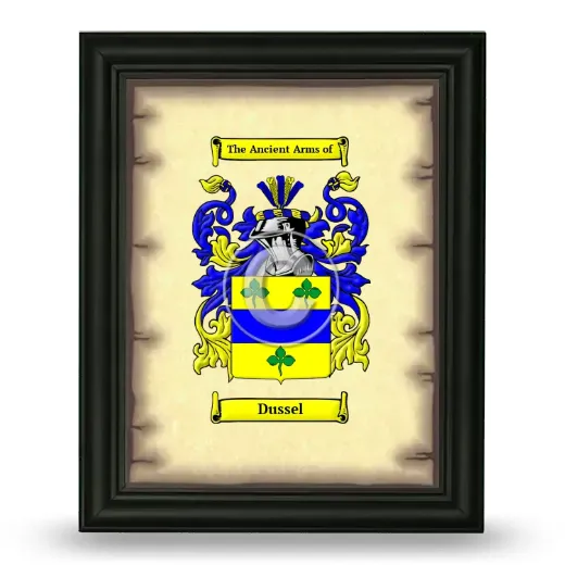 Dussel Coat of Arms Framed - Black