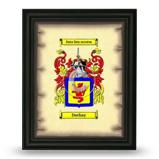 Duthay Coat of Arms Framed - Black