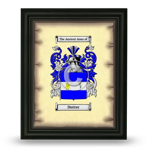 Dutter Coat of Arms Framed - Black