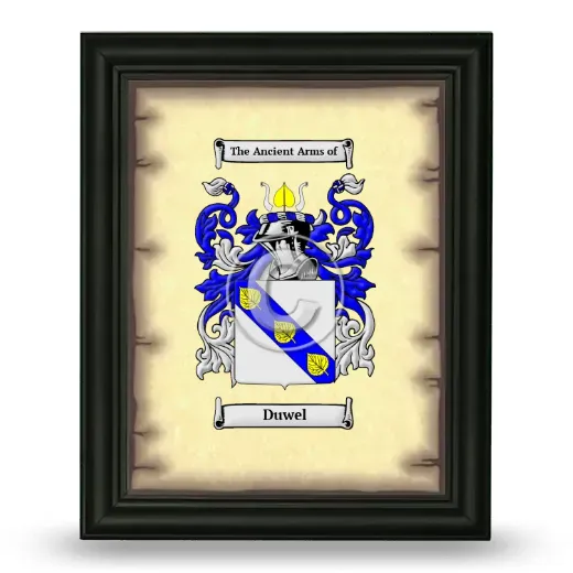 Duwel Coat of Arms Framed - Black