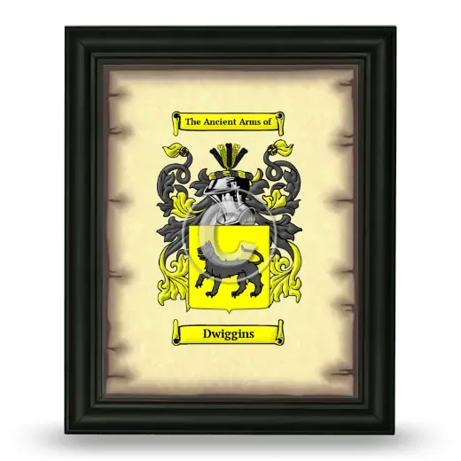Dwiggins Coat of Arms Framed - Black