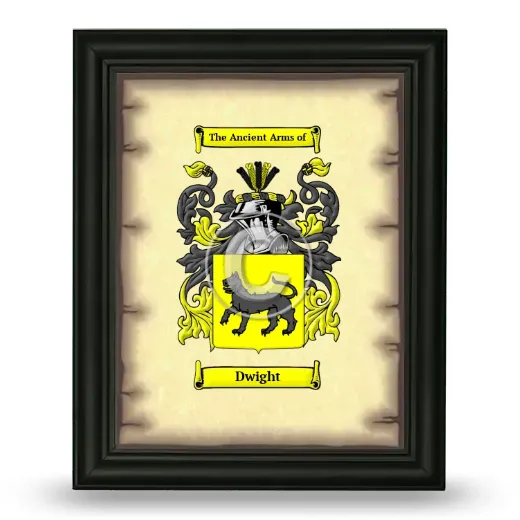 Dwight Coat of Arms Framed - Black