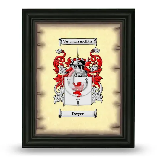 Dwyer Coat of Arms Framed - Black