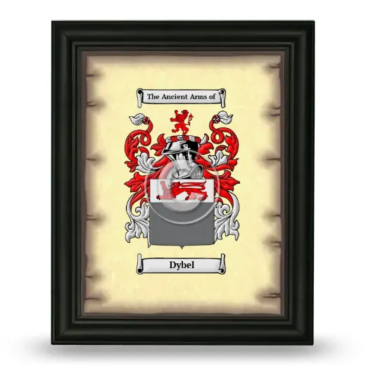 Dybel Coat of Arms Framed - Black