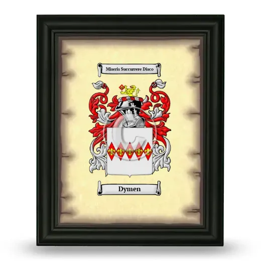 Dymen Coat of Arms Framed - Black