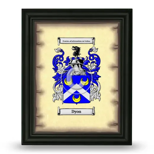 Dyon Coat of Arms Framed - Black