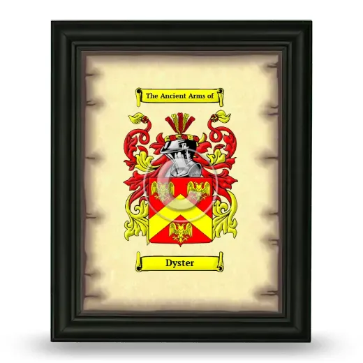 Dyster Coat of Arms Framed - Black