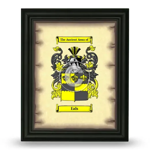 Eals Coat of Arms Framed - Black