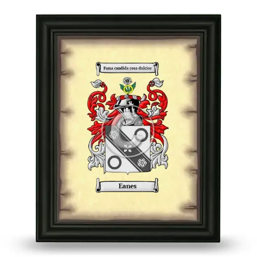Eanes Coat of Arms Framed - Black